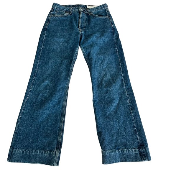 Rag and Bone Maya High Rise Crop Flare Size 27 Women's Denim Wash Jeans EUC - Picture 1 of 9